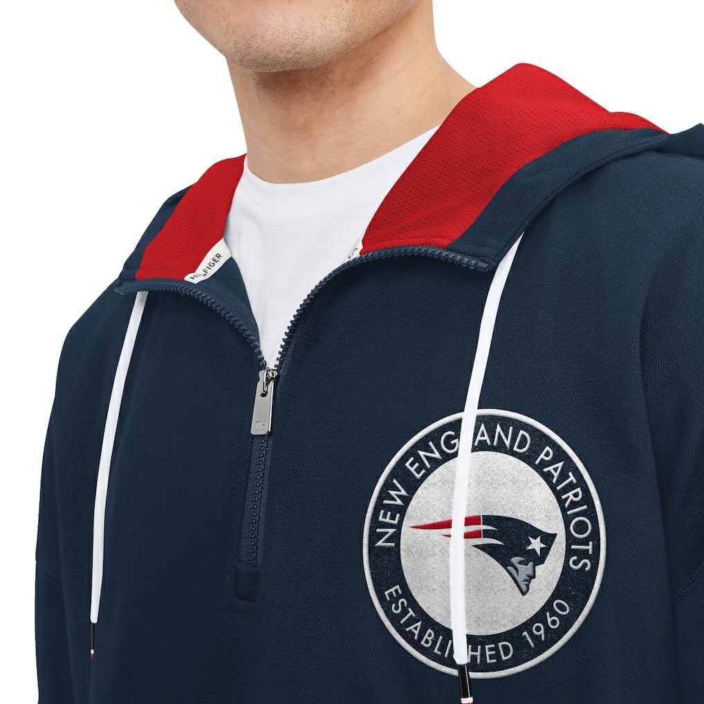 Tommy Hilfiger Aaron Quarter-Zip Hoodie - New England Patriots