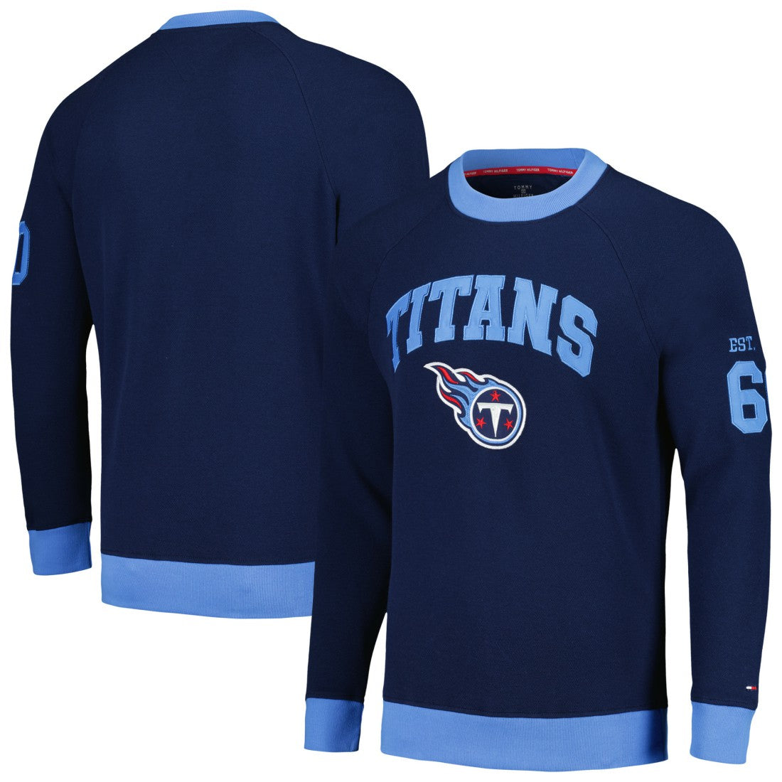 Tommy Hilfiger Reese Raglan Tri-Blend Pullover Sweatshirt - Tennessee Titans