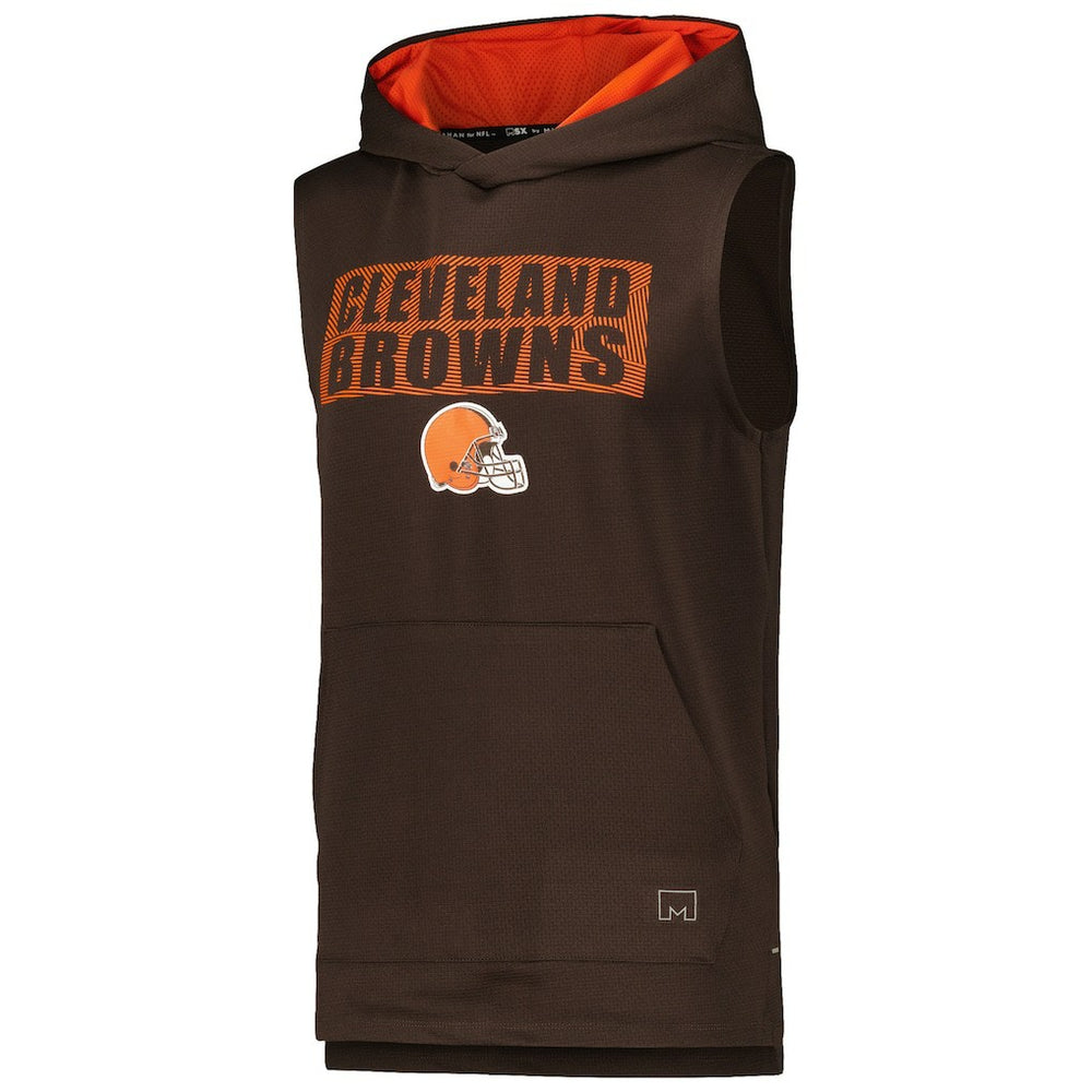 MSX by Michael Strahan Marathon Sleeveless Pullover Hoodie - Cleveland Browns
