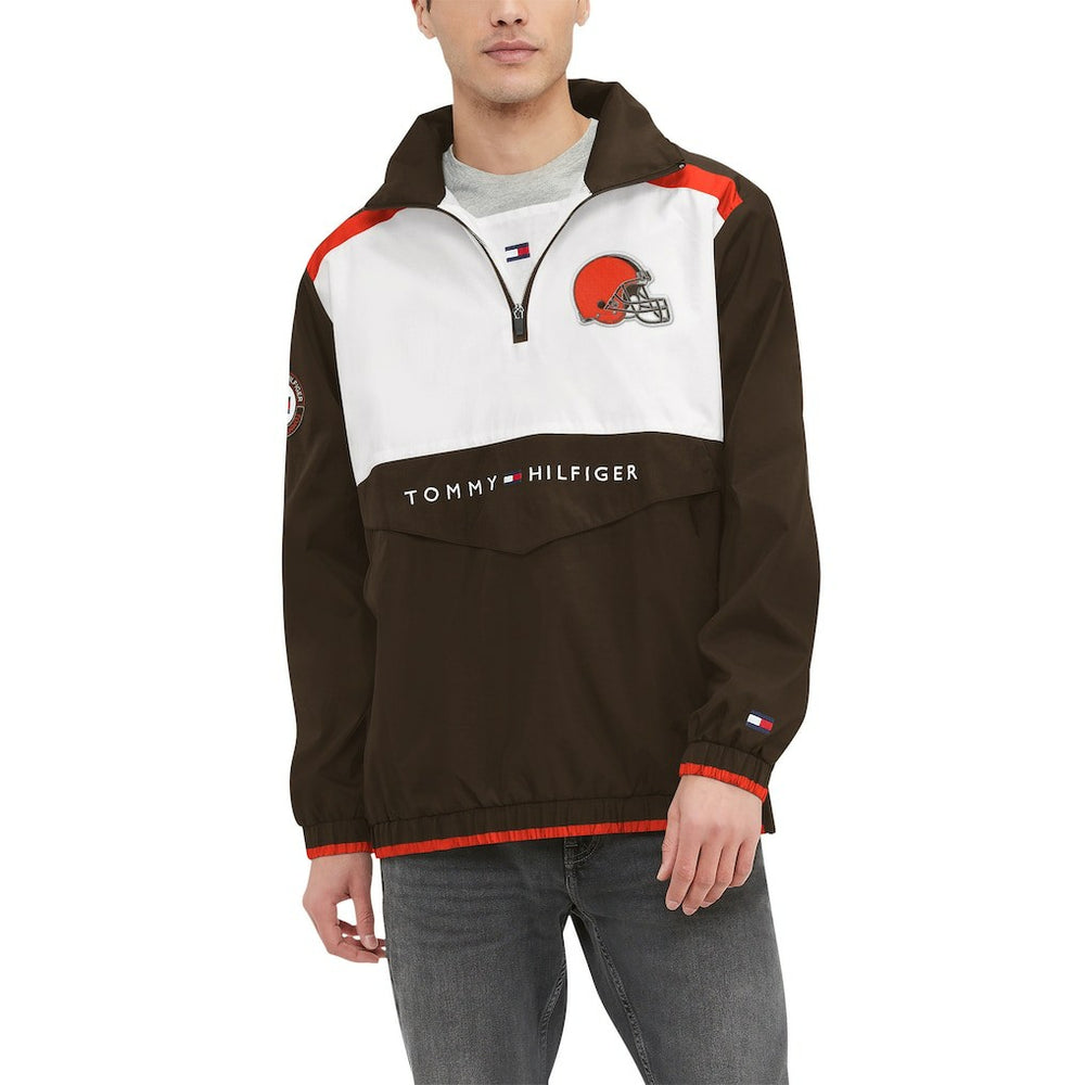 Tommy Hilfiger Carter Half-Zip Hooded Top - Cleveland Browns