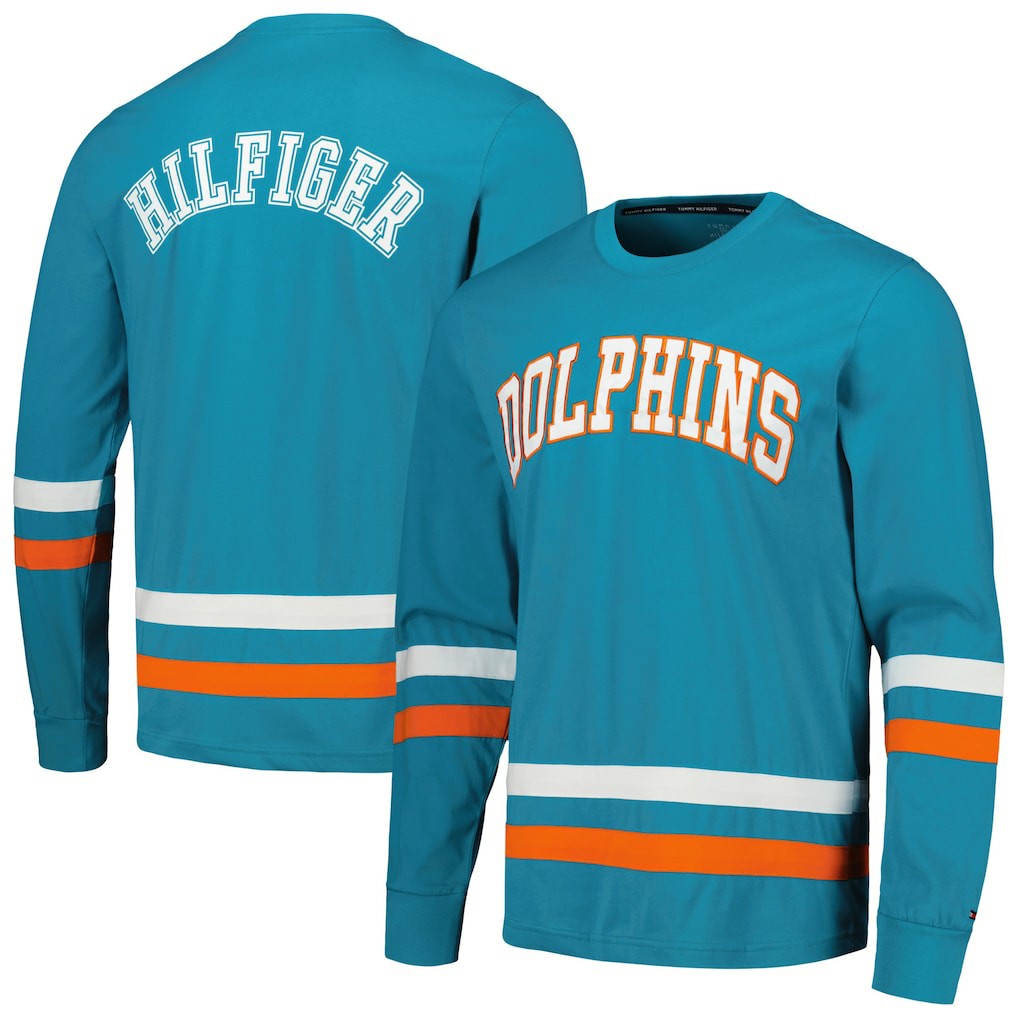 Tommy Hilfiger Nolan Long Sleeve T-Shirt - Miami Dolphins