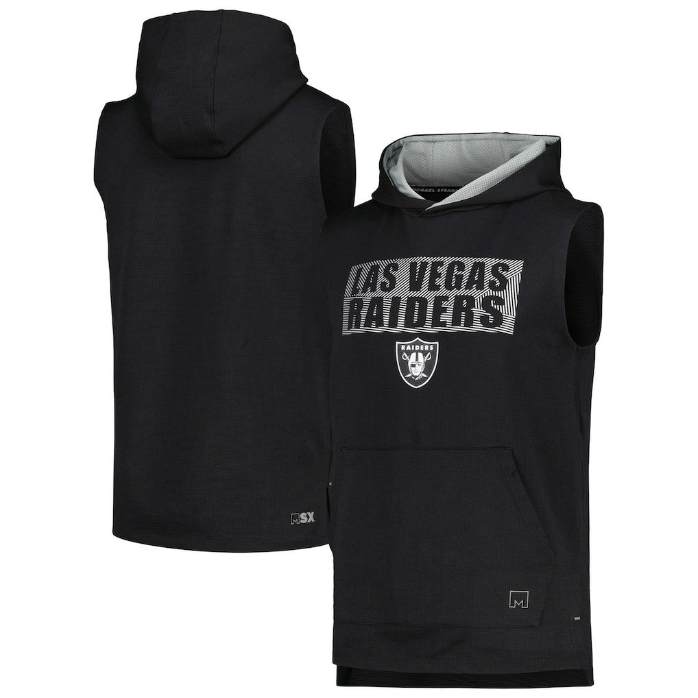 MSX by Michael Strahan Marathon Sleeveless Pullover Hoodie - Las Vegas Raiders