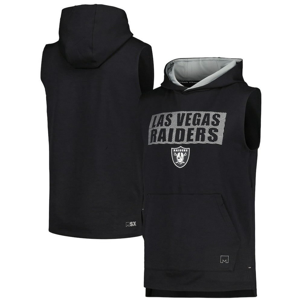 MSX by Michael Strahan Marathon Sleeveless Pullover Hoodie - Las Vegas Raiders