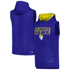 MSX by Michael Strahan Marathon Sleeveless Pullover Hoodie - Los Angeles Rams