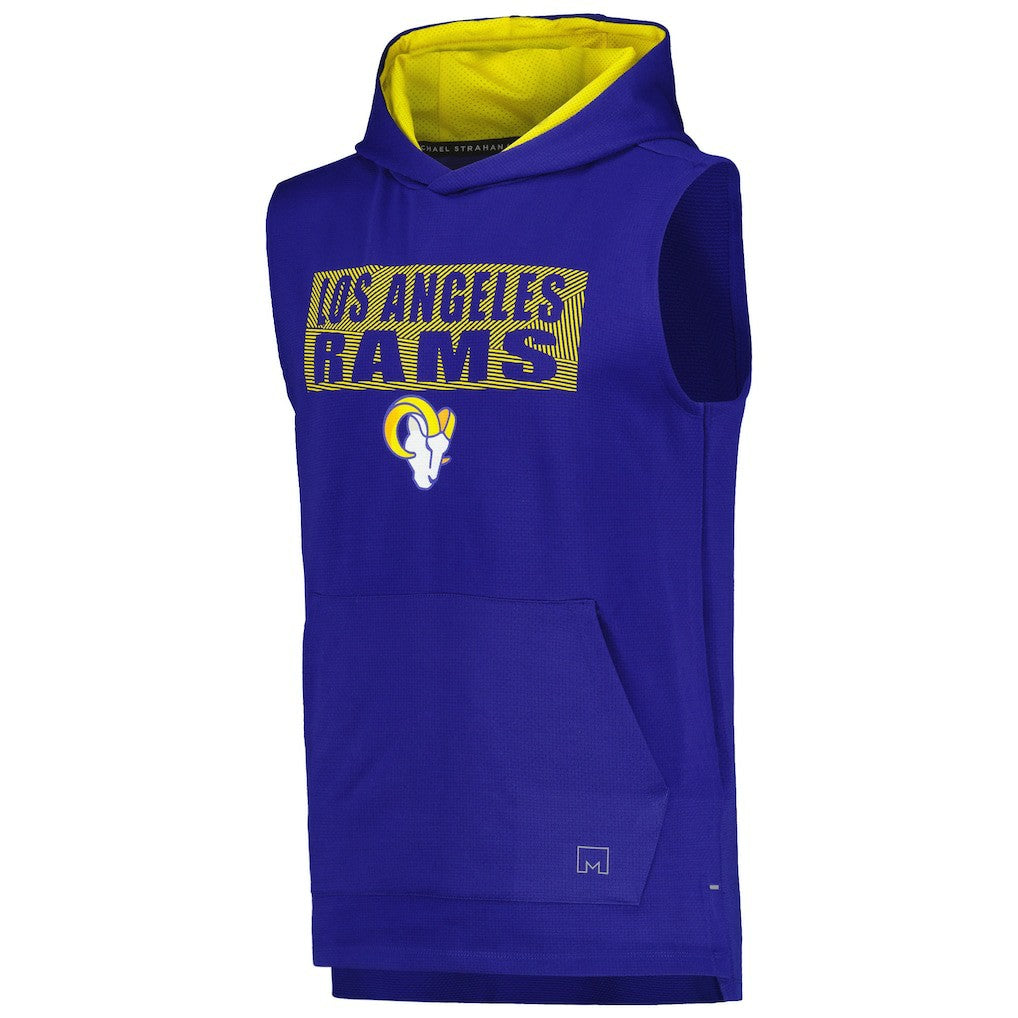 MSX by Michael Strahan Marathon Sleeveless Pullover Hoodie - Los Angeles Rams