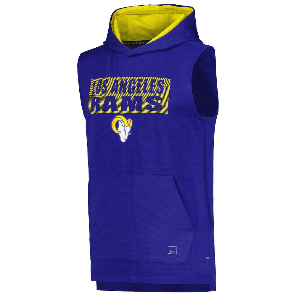 MSX by Michael Strahan Marathon Sleeveless Pullover Hoodie - Los Angeles Rams