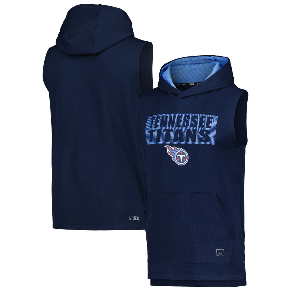 MSX by Michael Strahan Marathon Sleeveless Pullover Hoodie - Tennessee Titans