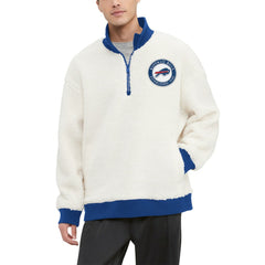 Tommy Hilfiger Jordan Sherpa Quarter-Zip Sweatshirt - Buffalo Bills