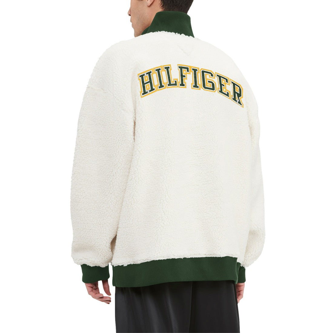Tommy Hilfiger Jordan Sherpa Quarter-Zip Sweatshirt - Green Bay Packers
