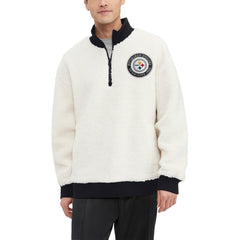 Tommy Hilfiger Jordan Sherpa Quarter-Zip Sweatshirt - Pittsburgh Steelers