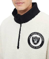 Tommy Hilfiger Jordan Sherpa Quarter-Zip Sweatshirt - Las Vegas Raiders