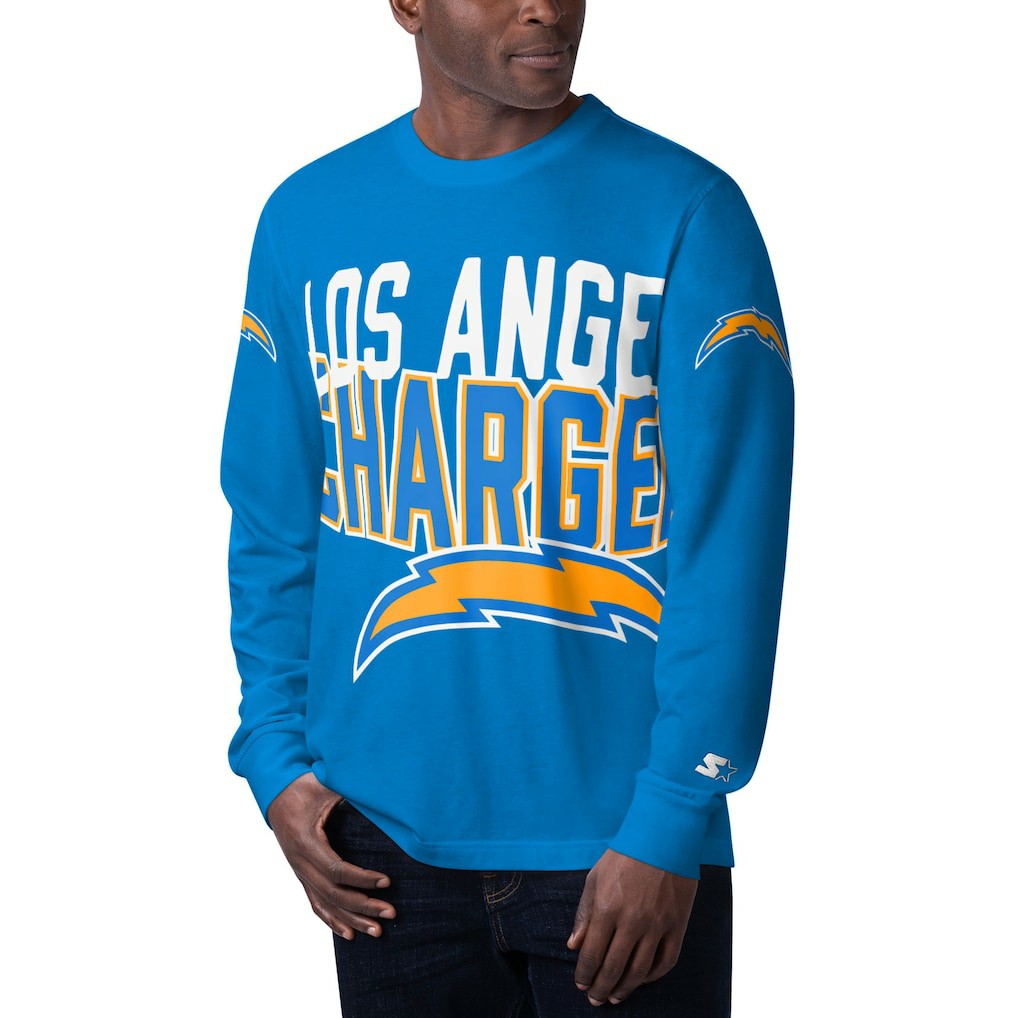 Starter Clutch Hit Long Sleeve T-Shirt - Los Angeles Chargers