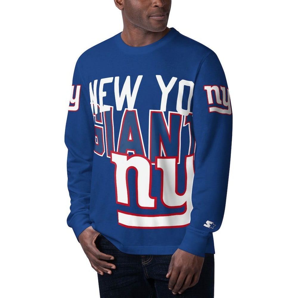 Starter Clutch Hit Long Sleeve T-Shirt - New York Giants
