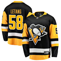 NHL Black Kris Letang Pittsburgh Penguins Fanatics Home Breakaway Jersey
