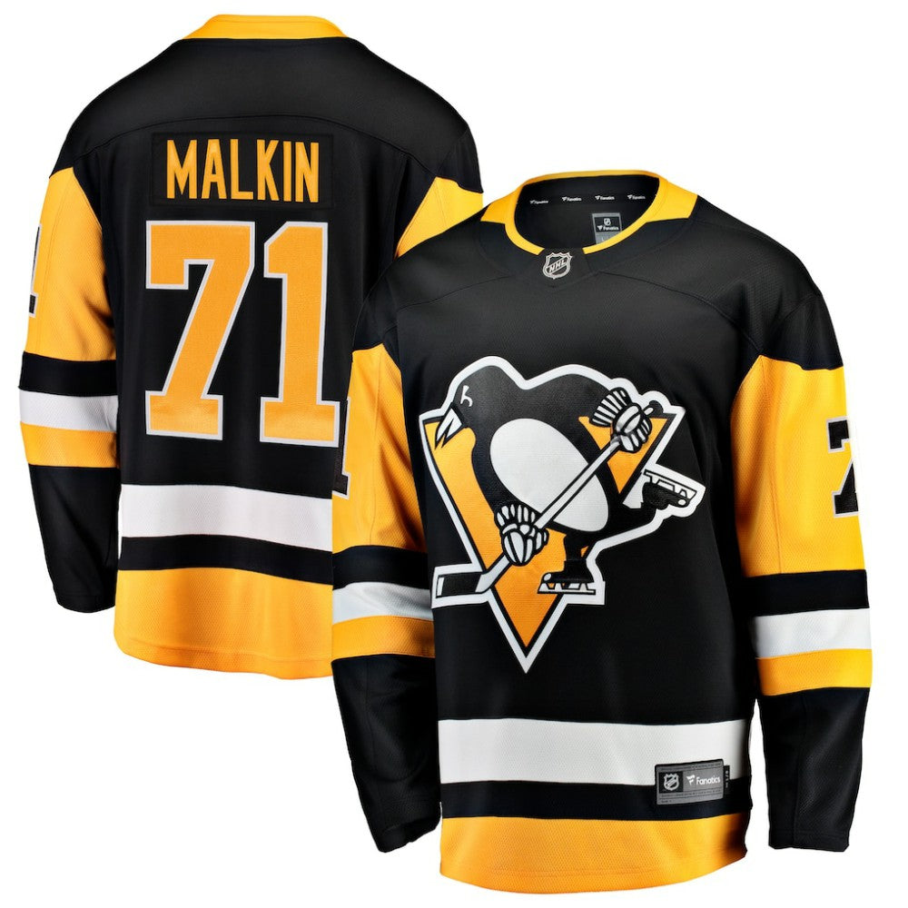 NHL Black Evgeni Malkin Pittsburgh Penguins Fanatics Home Breakaway Jersey