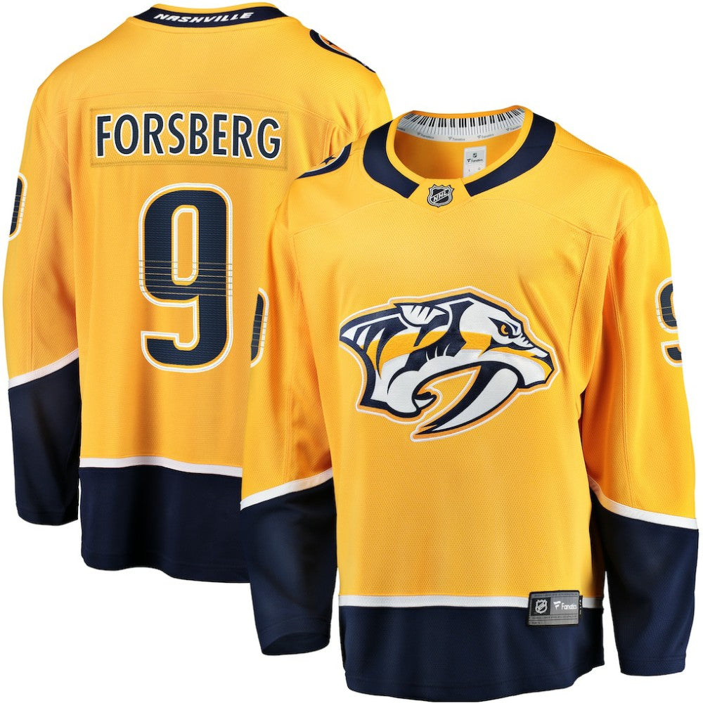 NHL Gold Filip Forsberg Nashville Predators Fanatics Home Breakaway Jersey