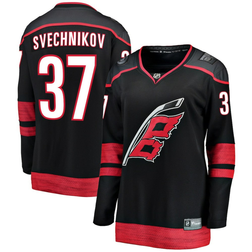 NHL Black Andrei Svechnikov Carolina Hurricanes Fanatics Women's Home Breakaway Player Jersey