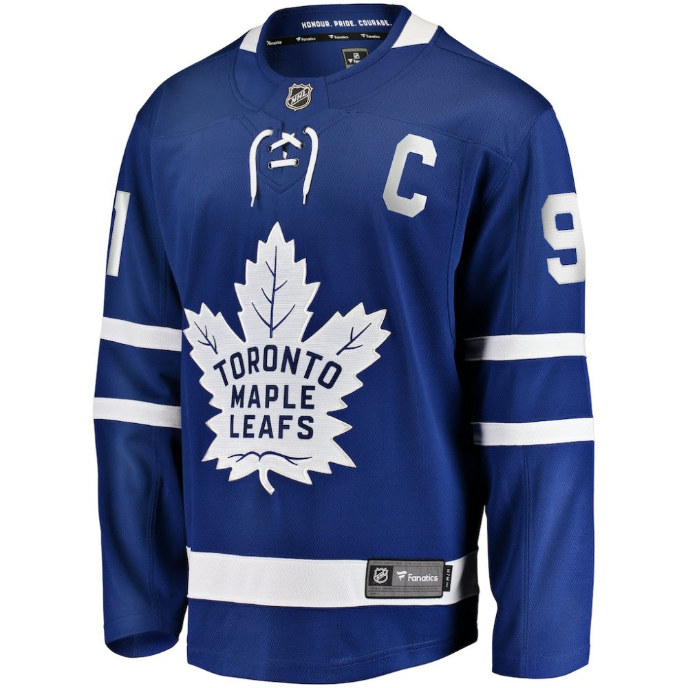 NHL Blue John Tavares Toronto Maple Leafs Fanatics Captain Patch Home Breakaway Jersey