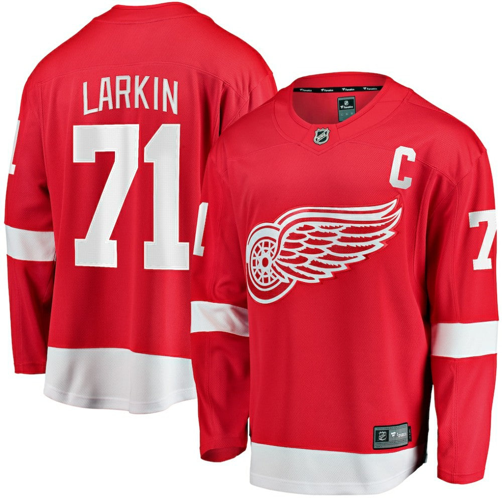 NHL Red Dylan Larkin Detroit Red Wings Fanatics Branded Captain Home Breakaway Jersey