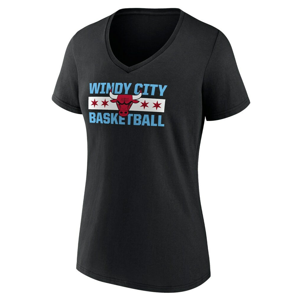 NBA Chicago Bulls Women's Hometown Collection Windy City V-Neck T-Shirt sale