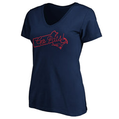 Women's Script V-Neck T-Shirt - New England Patriots
