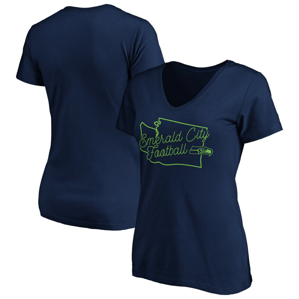 Women's Script V-Neck T-Shirt - Seattle Seahawks