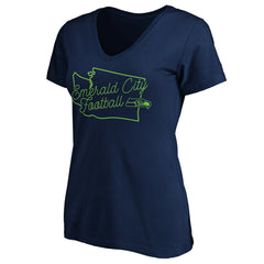 Women's Script V-Neck T-Shirt - Seattle Seahawks