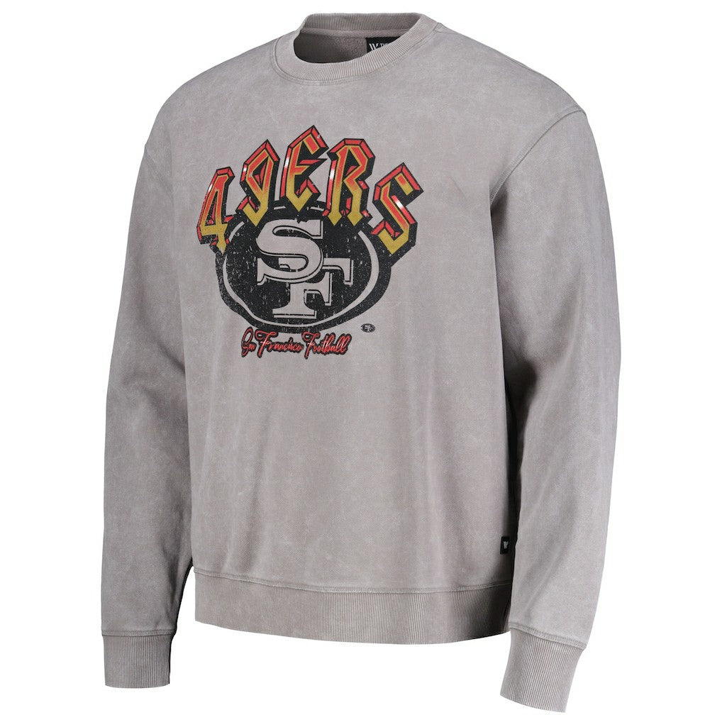 The Wild Collective Unisex Distressed Pullover Sweatshirt - San Francisco 49ers