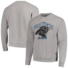The Wild Collective Unisex Distressed Pullover Sweatshirt - Carolina Panthers