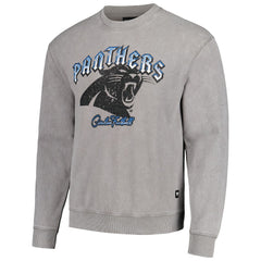 The Wild Collective Unisex Distressed Pullover Sweatshirt - Carolina Panthers
