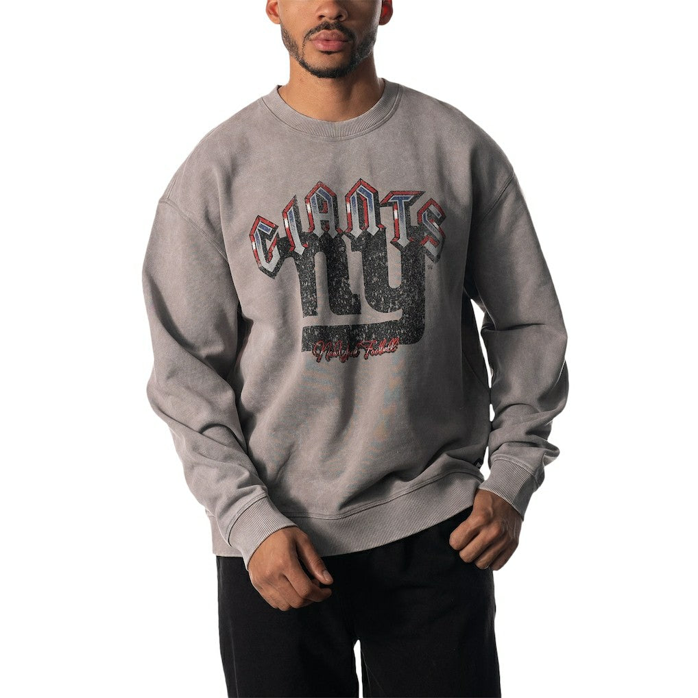 The Wild Collective Unisex Distressed Pullover Sweatshirt - New York Giants