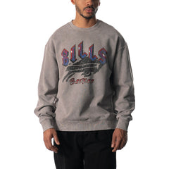 The Wild Collective Unisex Distressed Pullover Sweatshirt - Buffalo Bills