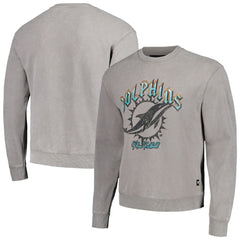 The Wild Collective Unisex Distressed Pullover Sweatshirt - Miami Dolphins