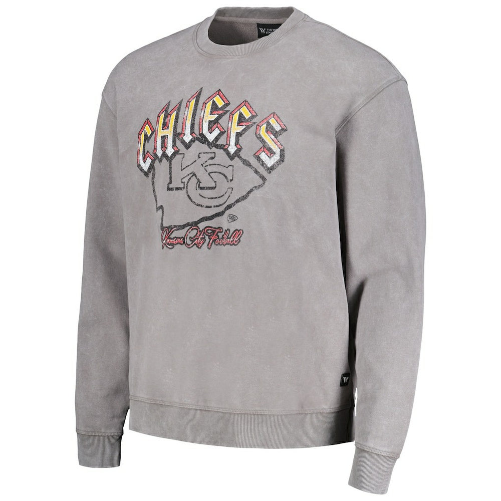The Wild Collective Unisex Distressed Pullover Sweatshirt - Kansas City Chiefs