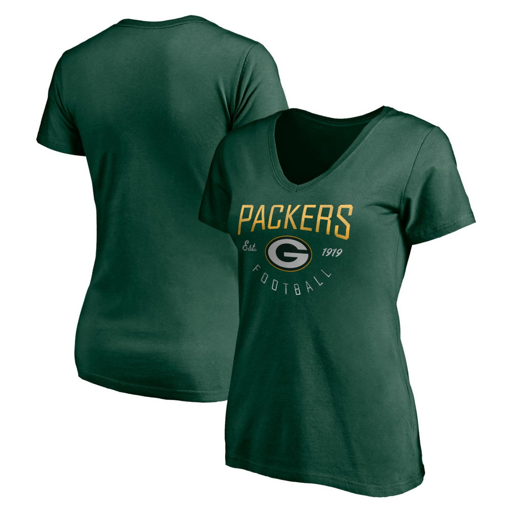 Women's Live For It V-Neck T-Shirt - Green Bay Packers