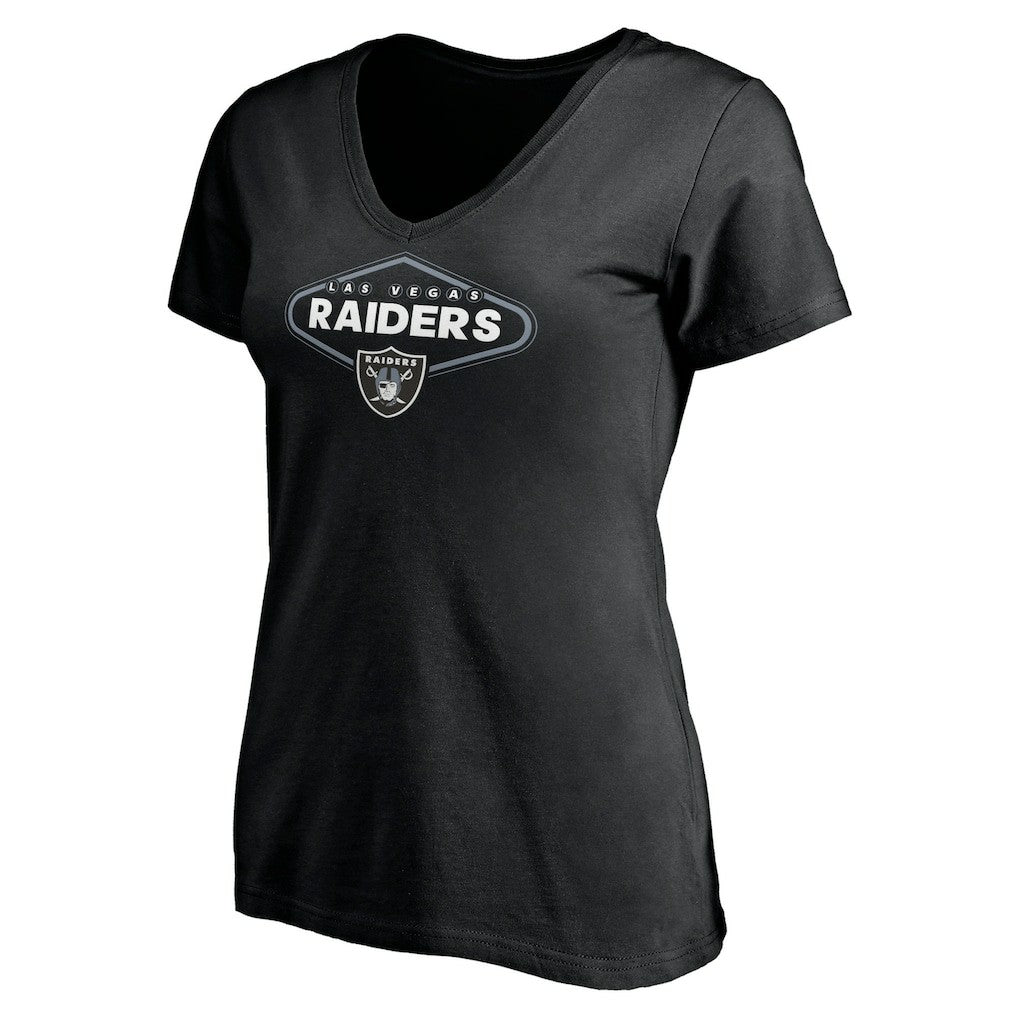 Women's Hometown Collection 1st Down V-Neck T-Shirt - Las Vegas Raiders