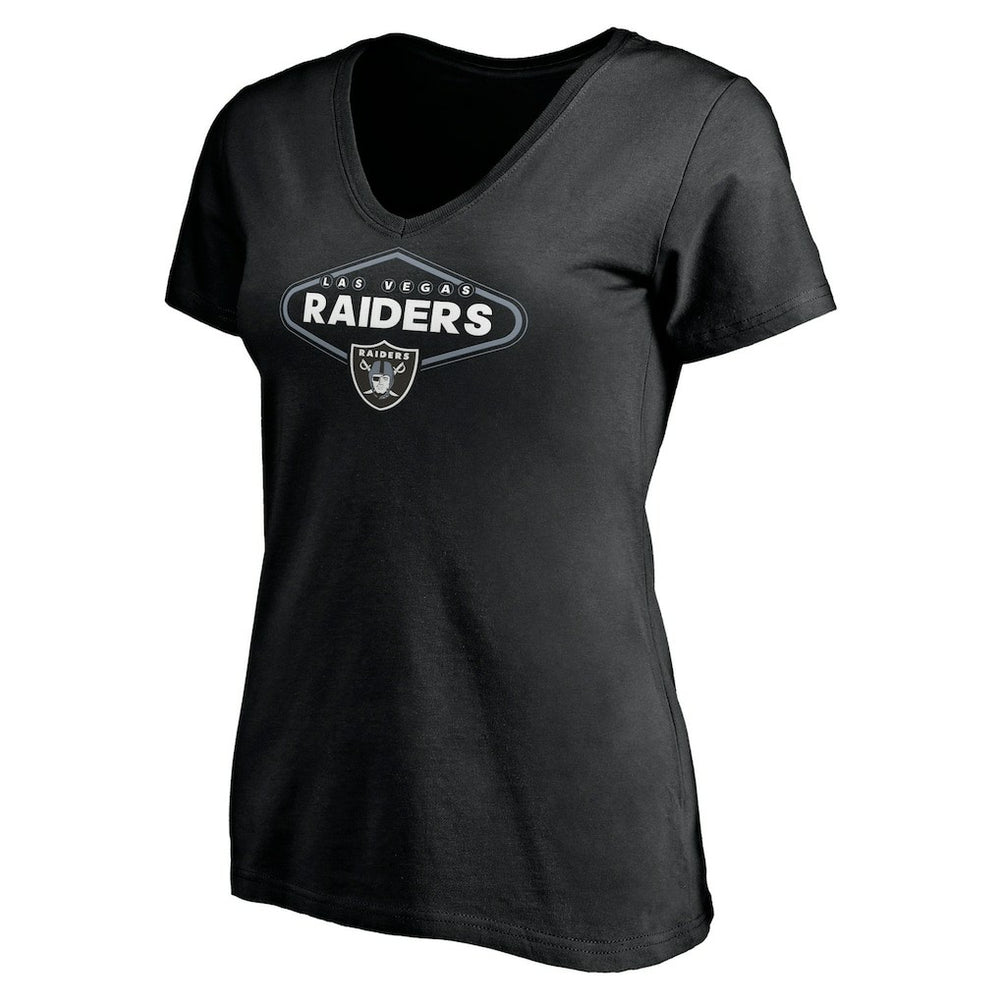 Women's Hometown Collection 1st Down V-Neck T-Shirt - Las Vegas Raiders