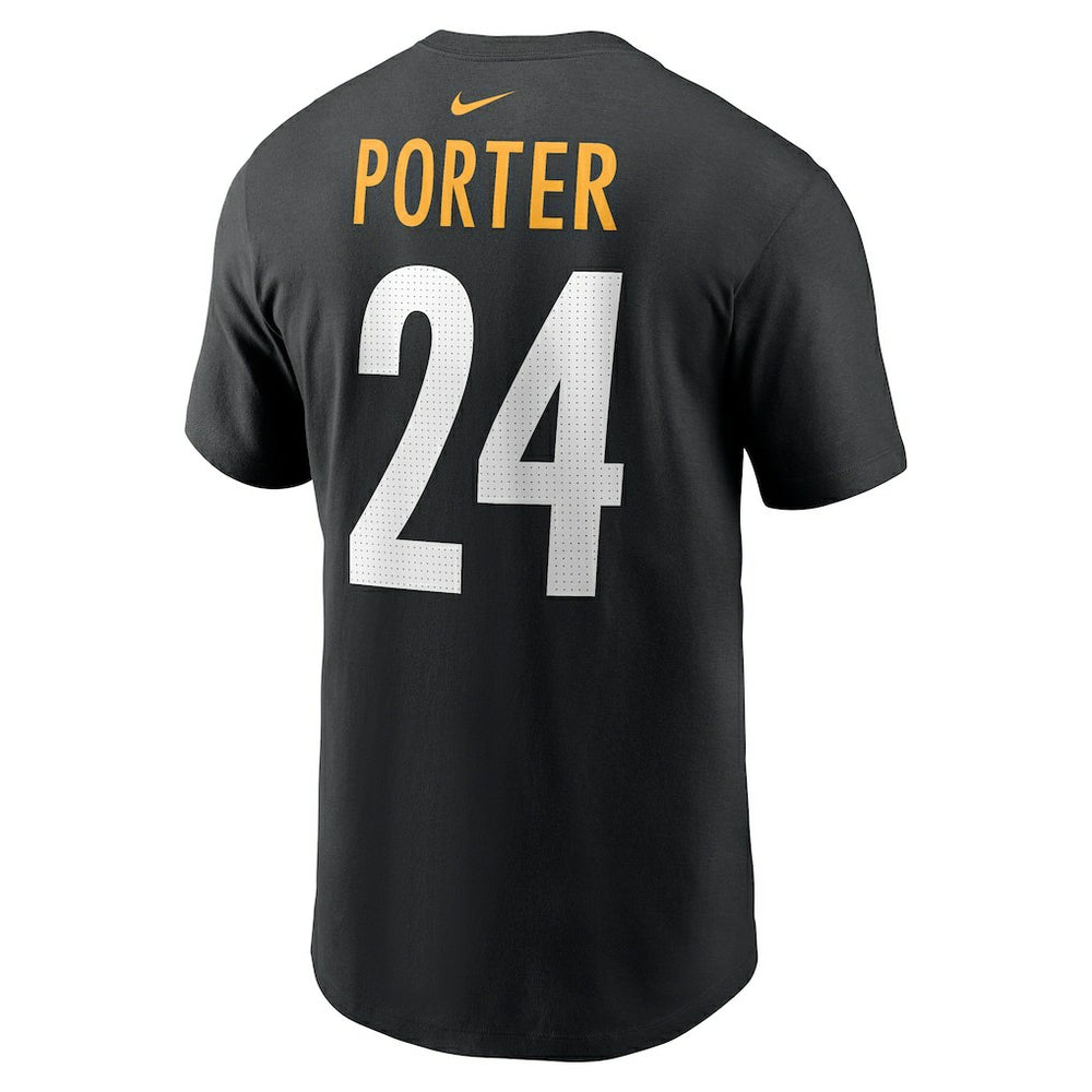 Joey Porter Jr.  Player Name & Number T-Shirt - Pittsburgh Steelers