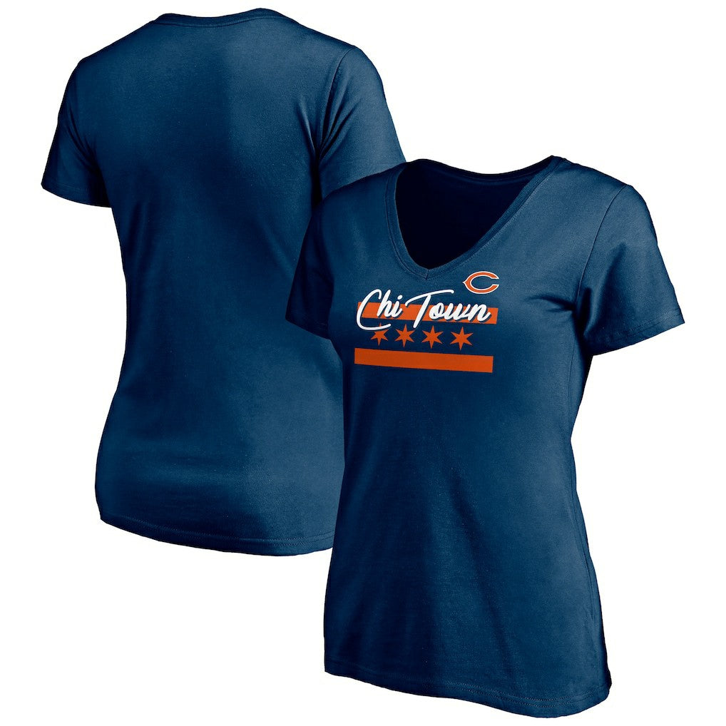 Women's Hometown Collection Chi Town V-Neck T-Shirt - Chicago Bears