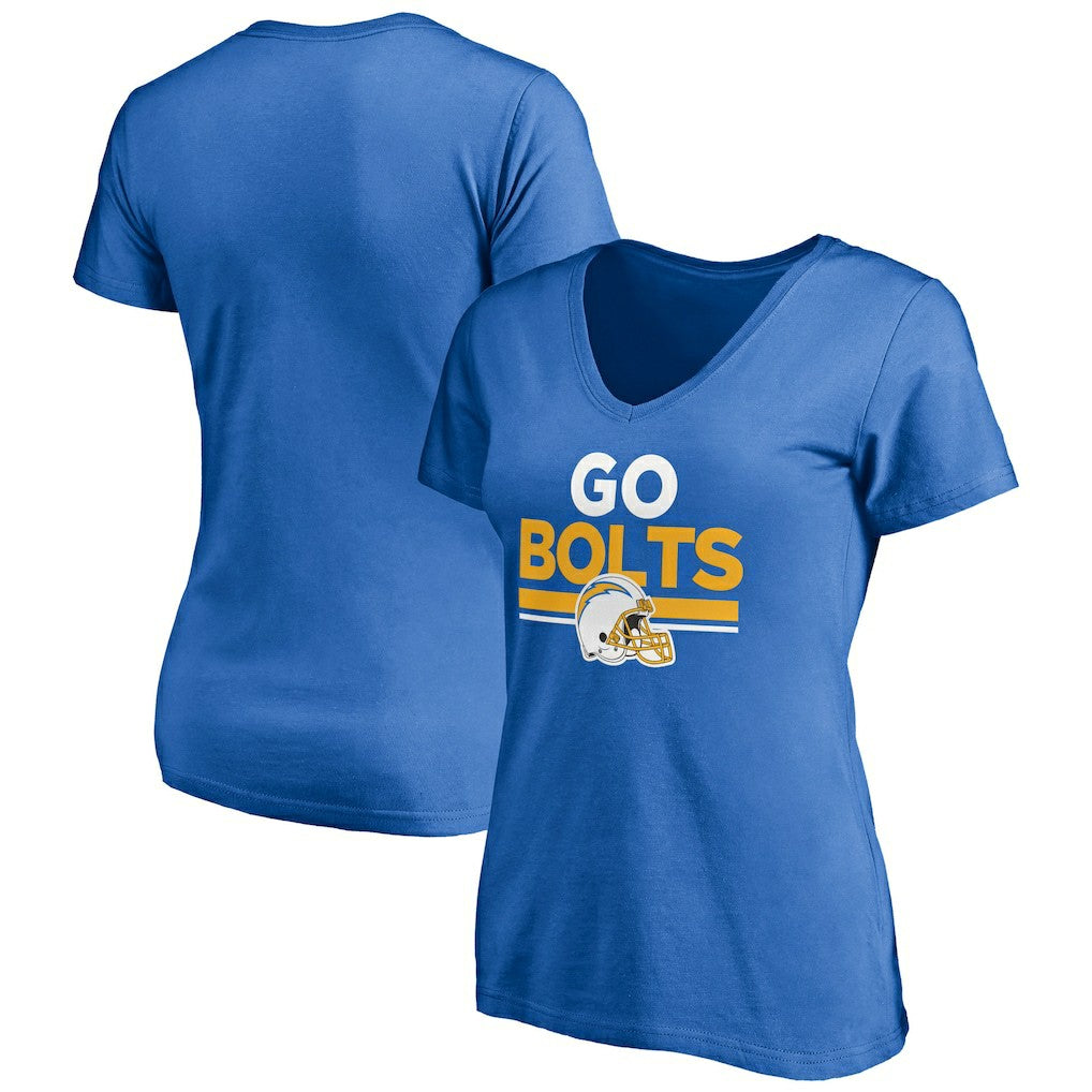 Women's Hometown Collection Go Bolts V-Neck T-Shirt - Los Angeles Chargers