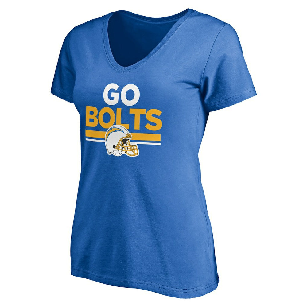 Women's Hometown Collection Go Bolts V-Neck T-Shirt - Los Angeles Chargers
