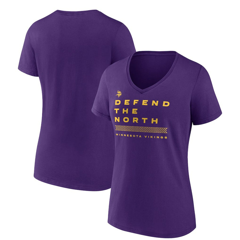 Women's Hometown Collection Defend The North V-Neck T-Shirt - Minnesota Vikings