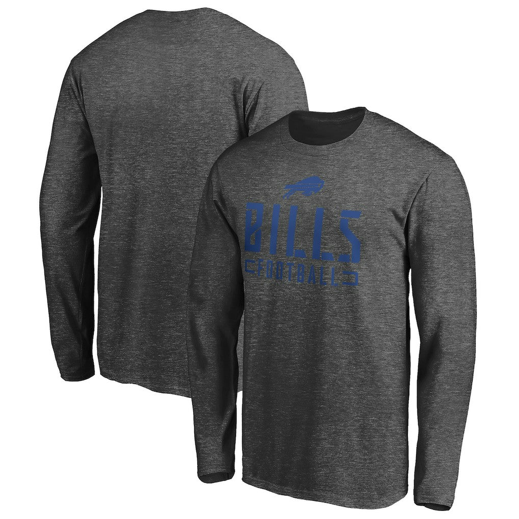 Stencil Stack Long Sleeve T-Shirt - Buffalo Bills