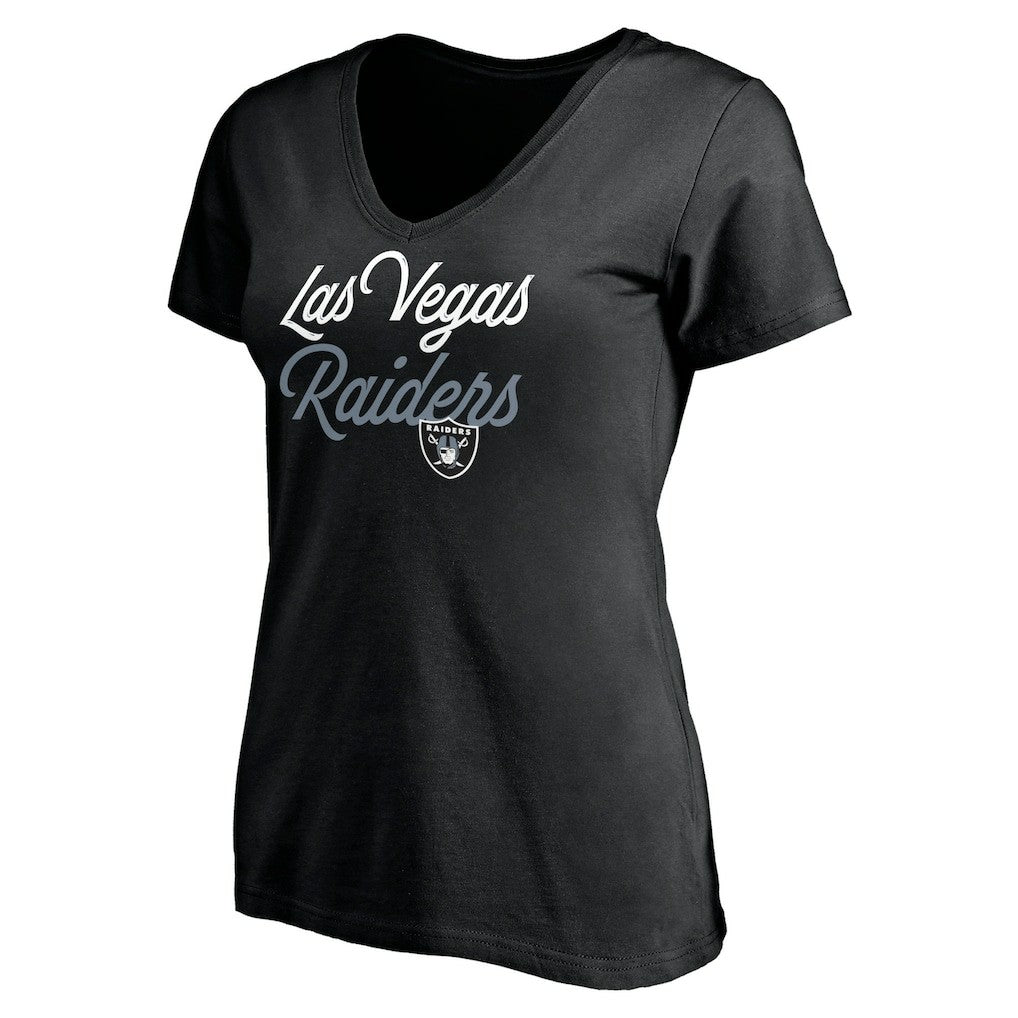 Women's Long Stride V-Neck T-Shirt - Las Vegas Raiders