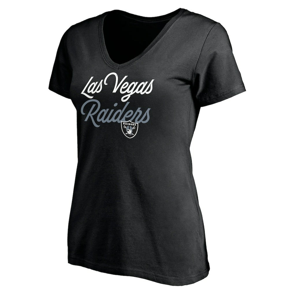 Women's Long Stride V-Neck T-Shirt - Las Vegas Raiders