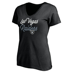 Women's Long Stride V-Neck T-Shirt - Las Vegas Raiders