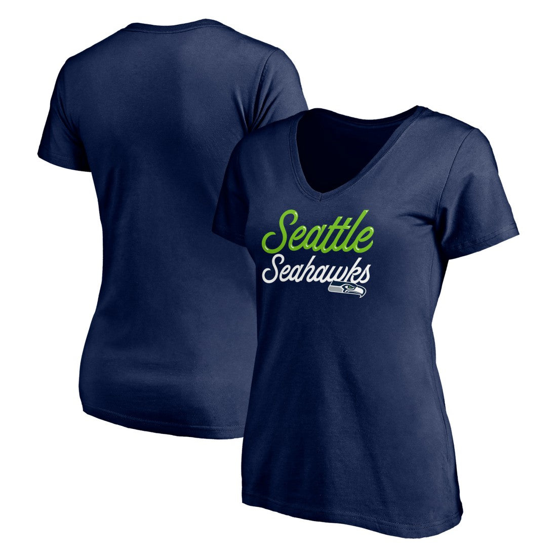 Women's Long Stride V-Neck T-Shirt - Seattle Seahawks