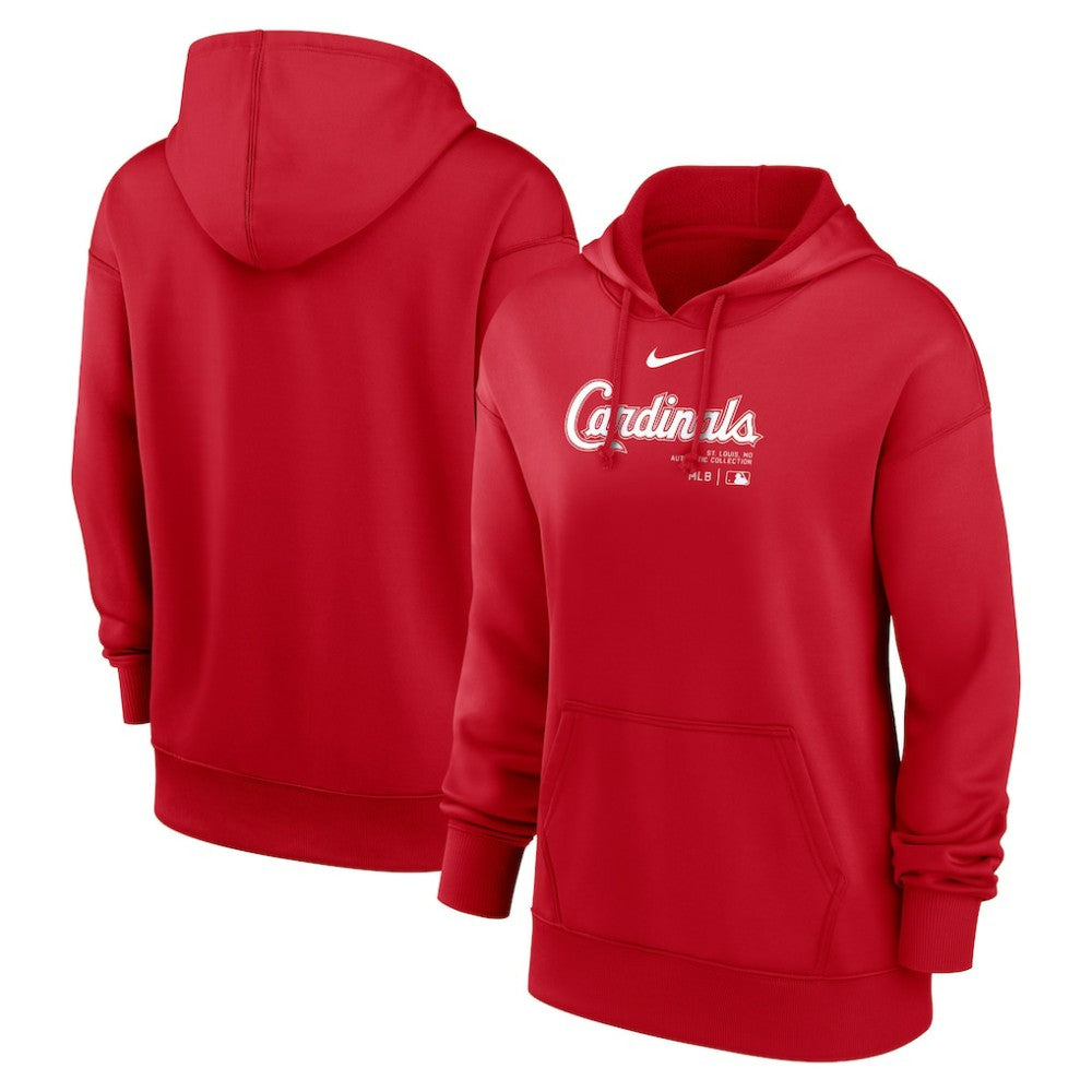MLB St. Louis Cardinals Nike Women's Authentic Collection Performance Pullover Hoodie