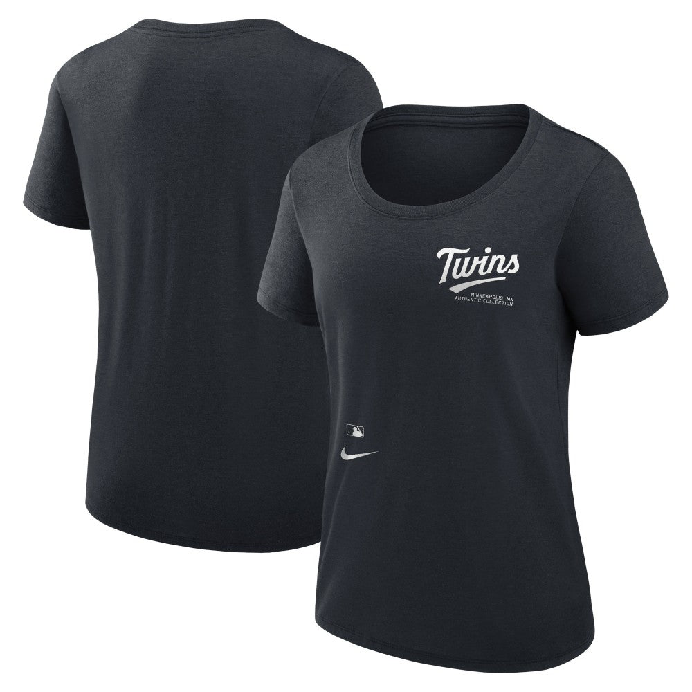 MLB Minnesota Twins Nike Women's Authentic Collection Performance Scoop Neck T-Shirt