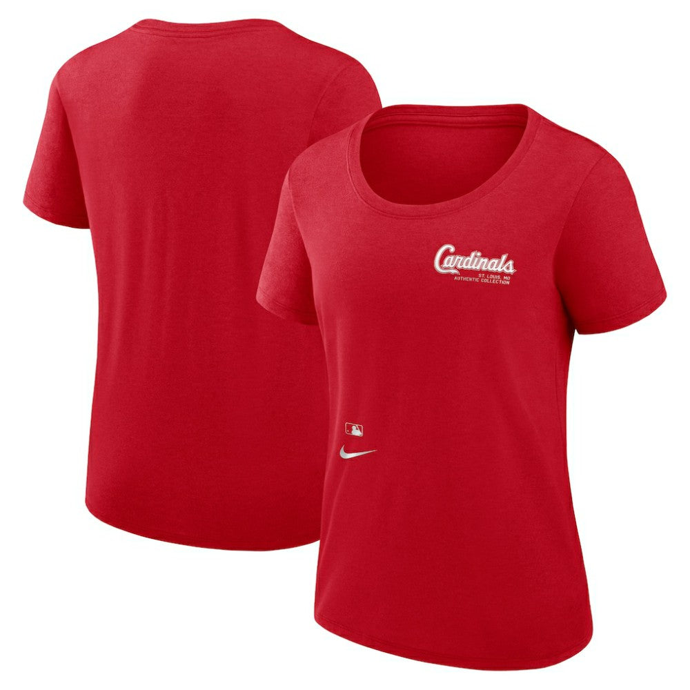 MLB St. Louis Cardinals Nike Women's Authentic Collection Performance Scoop Neck T-Shirt